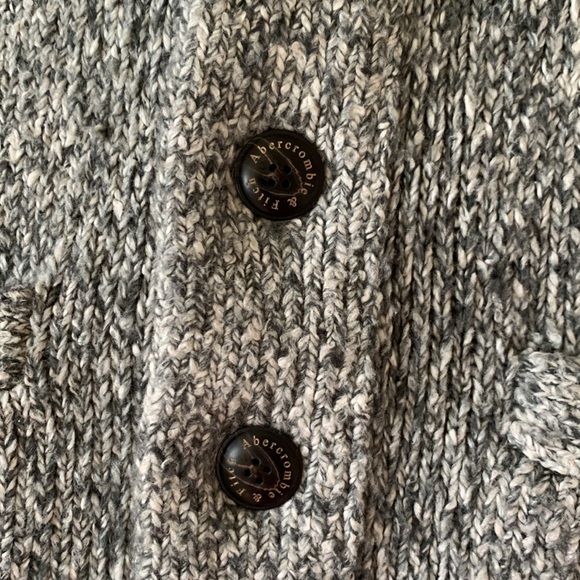 Abercrombie & Fitch Mens Knit Grey Cardigan Small - Picture 4 of 7